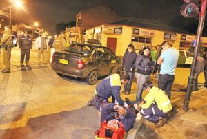 Céntrico accidente movilizó a organismos de emergencia