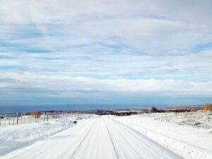 Primera nevada del año en sector alto de Punta Arenas
