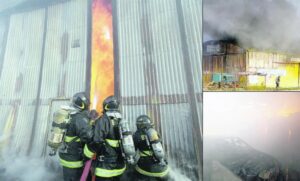 Incendio en bodega: millonarios daños y evacuación de niños