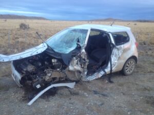 Colisión en ruta CH255 entre camión de combustible y auto argentino