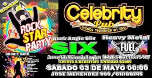 Evento a beneficio en Celebrity Pub con música en vivo