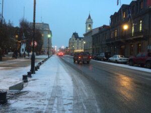 Blanco despertar en Punta Arenas