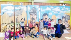 Vecinos de  Nueva Esperanza  participan en taller de muralismo