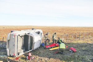 Dos heridos deja volcamiento ocurrido en la Ruta 9 Norte
