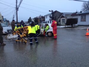 Una persona resultó lesionada por choque en General Salvo con Sargento Aldea