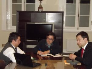 Consejeros Regionales se reúnen con encargado nacional de Plataforma CEDIZ y seremi de Economía