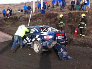 Piloto argentino volcó en clasificatoria del GP de la Hermandad