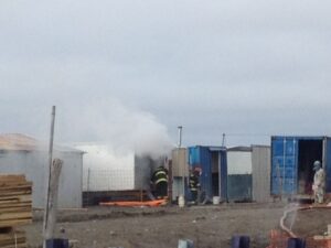 Persona resultó lesionada con quemaduras en incendio