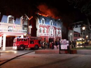 Fuego intencional afectó al cuartel de la Segunda Compañía de Bomberos