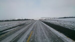 Ruta 9 norte presenta nieve y escarcha