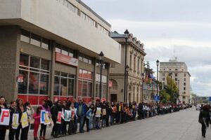Profesores en paro se manifestaron con gran 