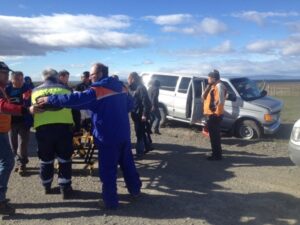 Diez personas lesionadas en accidente ocurrido en ruta a Río Verde