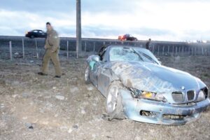 Conductora volcó en la ruta  y quedó con lesiones graves