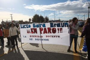 Los profesores en Punta Arenas se 