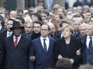 Líderes mundiales marchan contra el terrorismo en París
