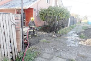 Trabajos en patio terminaron  en fuga de gas