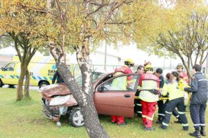 Cuatro personas lesionadas dejó violenta colisión ocurrida en Hornillas esquina España
