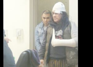 En confuso incidente un sujeto fue agredido y luego detenido por amenazas con cuchillo