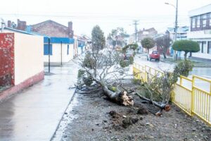 Más de 100 kilómetros por hora fueron las ráfagas de viento ayer en Punta Arenas