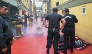 Simulacro de incendio en la cárcel permitió hacer evaluación de los sistemas de emergencia