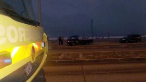 Problemas en los frenos provocó incendio en camión