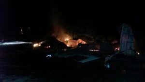 Voraz incendio consumió vivienda de personal de estancia Alto Montana