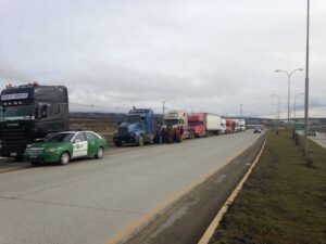 Masivo apoyo magallánico a  movilización de camioneros  en demandas por seguridad