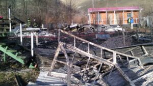 Vivienda de Estancia Monserrat, perteneciente a la familia Solabarrieta, resultó completamente destruida por un incendio