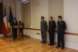 Ceremonia de reconocimiento a Jefes de Estado Mayor de las Fuerzas Armadas que dejan la zona