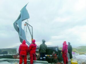 El monumento que rinde  homenaje en el Cabo de Hornos