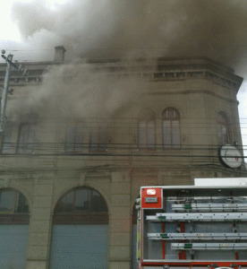 Incendio en  céntricos  restaurantes de la ciudad