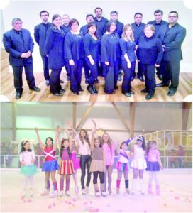 Música y patinaje en previa navideña