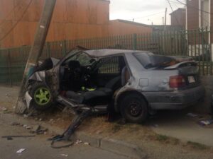 Cuatro personas lesionadas tras grave accidente automovilístico