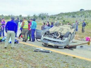 Cuatro personas lesionadas fue el saldo de un volcamiento ocurrido en la Ruta 9 Norte