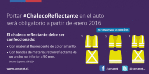 Ya es obligatorio portar chalecos reflectantes en vehículos