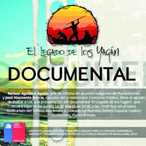 Exposición de documental “El legado de los Yagán”