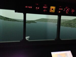 Simulan el paso de un crucero de 268 metros de eslora por el Canal Kirke.