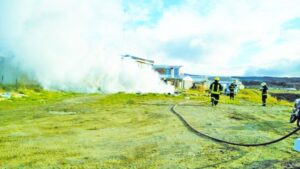 Quema de basura y escombros movilizó a Bomberos