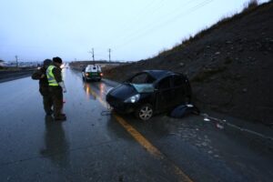 Conductor volcó su auto en la  Ruta 9 Norte y se dio a la fuga