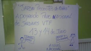 Funcionarias del Jardín Infantil “Piececitos de niño” de Río Seco  en paro durante 48 horas por demandas nacionales e internas