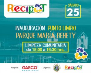Este sábado municipio y empresa RECIPAT inauguran punto limpio en el Parque María Behety.