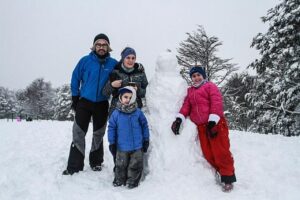Primeras nevadas en sectores altos  de la ciudad de Punta Arenas
