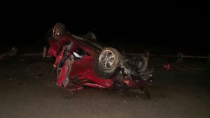 Un herido grave y tres leves deja como saldo volcamiento ocurrido en sector Ojo Bueno