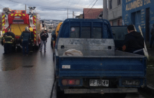 Camión Hyundai Porter resultó con daños menores por recalentamiento en el motor
