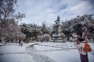 Punta Arenas se viste de blanco