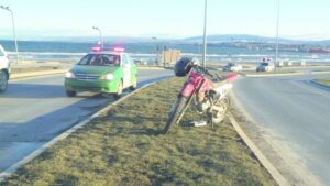 Motociclista protagonizó persecución y terminó herido