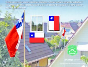 Hasta $ 230 mil se puede llegar a pagar en multa por izar mal la Bandera Chilena