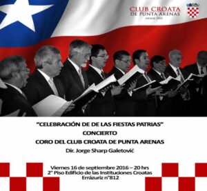 Club Croata realizará concierto en adhesión a la celebración de nuestras Fiestas Patrias