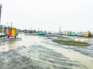 Lluvia “aguó la fiesta” del “18 chico”  ayer en el Parque María Behety