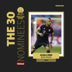 Arturo Vidal único chileno nominado para el Balón de Oro al mejor jugador de la temporada